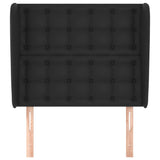 NNEVL Headboard with Ears Black 83x23x118/128 cm Faux Leather