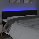 NNEVL LED Headboard Black 160x5x78/88 cm Faux Leather