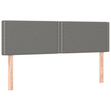 NNEVL LED Headboard Dark Grey 144x5x78/88 cm Fabric