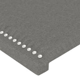 NNEVL LED Headboard Dark Grey 144x5x78/88 cm Fabric