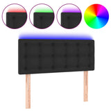 NNEVL LED Headboard Black 100x5x78/88 cm Faux Leather