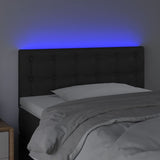 NNEVL LED Headboard Black 100x5x78/88 cm Faux Leather