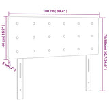 NNEVL LED Headboard Black 100x5x78/88 cm Faux Leather