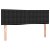 NNEVL LED Headboard Black 144x5x78/88 cm Faux Leather
