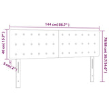 NNEVL LED Headboard Black 144x5x78/88 cm Faux Leather