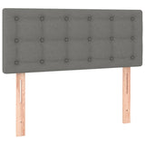 NNEVL LED Headboard Dark Grey 100x5x78/88 cm Fabric
