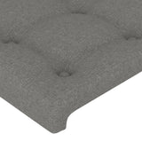NNEVL LED Headboard Dark Grey 100x5x78/88 cm Fabric