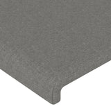 NNEVL LED Headboard Dark Grey 144x5x118/128 cm Fabric