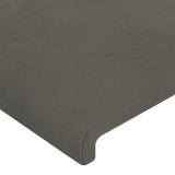 NNEVL LED Headboard Dark Grey 144x5x118/128 cm Velvet