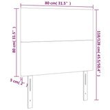 NNEVL LED Headboard Black 80x5x118/128 cm Faux Leather