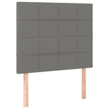 NNEVL LED Headboard Dark Grey 80x5x118/128 cm Fabric