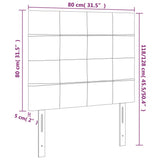 NNEVL LED Headboard Dark Grey 80x5x118/128 cm Fabric