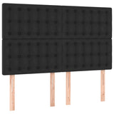 NNEVL LED Headboard Black 144x5x118/128 cm Faux Leather