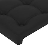 NNEVL LED Headboard Black 144x5x118/128 cm Faux Leather