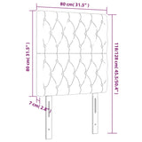 NNEVL LED Headboard Dark Grey 80x7x118/128 cm Fabric