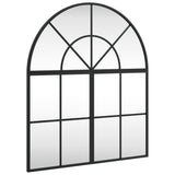 NNEVL Wall Mirror Black 60x70 cm Arch Iron
