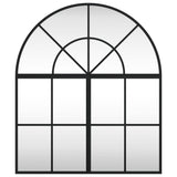 NNEVL Wall Mirror Black 60x70 cm Arch Iron