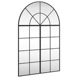 NNEVL Wall Mirror Black 80x120 cm Arch Iron