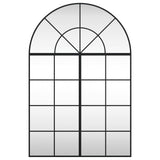 NNEVL Wall Mirror Black 80x120 cm Arch Iron