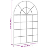 NNEVL Wall Mirror Black 80x120 cm Arch Iron