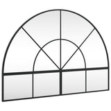 NNEVL Wall Mirror Black 100x70 cm Arch Iron