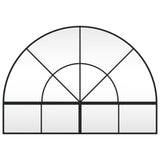 NNEVL Wall Mirror Black 100x70 cm Arch Iron