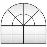NNEVL Wall Mirror Black 100x90 cm Arch Iron