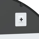 NNEVL Wall Mirror Black 100x110 cm Arch Iron