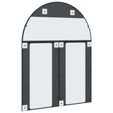 NNEVL Wall Mirror Black 100x130 cm Arch Iron