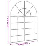 NNEVL Wall Mirror Black 100x130 cm Arch Iron