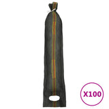 NNEVL Sandbags 100 pcs Dark Green 103x25 cm HDPE