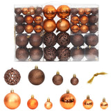 NNEVL Christmas Baubles 100 pcs Brown 3 / 4 / 6 cm