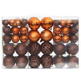 NNEVL Christmas Baubles 100 pcs Brown 3 / 4 / 6 cm