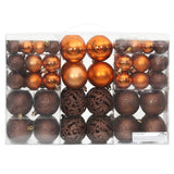 NNEVL Christmas Baubles 100 pcs Brown 3 / 4 / 6 cm