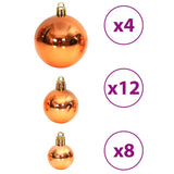 NNEVL Christmas Baubles 100 pcs Brown 3 / 4 / 6 cm