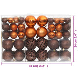 NNEVL Christmas Baubles 100 pcs Brown 3 / 4 / 6 cm
