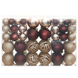 NNEVL Christmas Baubles 100 pcs Champagne and Brown 3 / 4 / 6 cm