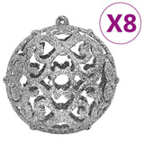 NNEVL 111 Piece Christmas Bauble Set Silver Polystyrene
