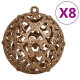 NNEVL 111 Piece Christmas Bauble Set Rose Gold Polystyrene
