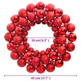 NNEVL Christmas Wreath Red 45 cm Polystyrene