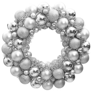 NNEVL Christmas Wreath Silver 45 cm Polystyrene