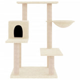 NNEVL Cat Tree with Sisal Scratching Posts Cream 82.5 cm