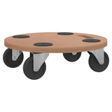 NNEVL Dolly Trolleys 6 pcs Round Engineered Wood