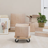 NNEVL Dolly Trolleys 6 pcs Round Engineered Wood