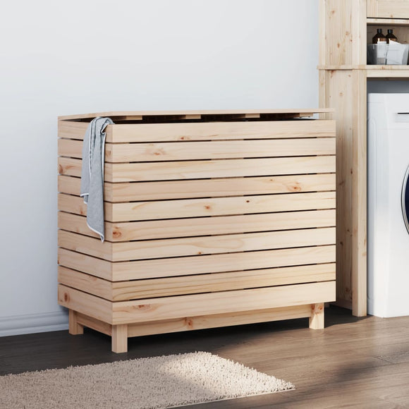 NNEVL Laundry Basket 88.5x44x76 cm Solid Wood Pine
