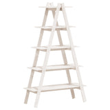 NNEVL 5-Tier Shelf A-shape 110x40x180.5 cm Solid Wood Pine