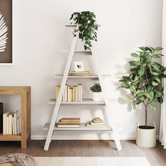 NNEVL 5-Tier Shelf A-shape 110x40x180.5 cm Solid Wood Pine
