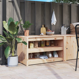 NNEVL Outdoor Kitchen Cabinet 106x55x64 cm Solid Wood Pine