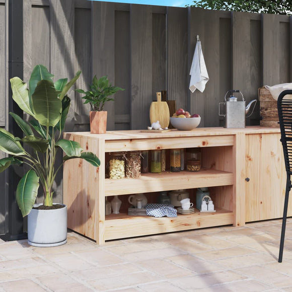 NNEVL Outdoor Kitchen Cabinet 106x55x64 cm Solid Wood Pine