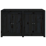 NNEVL Outdoor Kitchen Cabinet Black 106x55x64 cm Solid Wood Pine